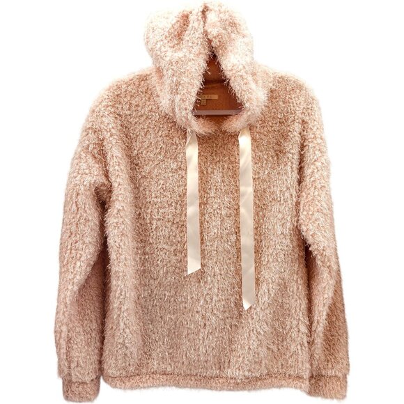 STYLE ME Los Angeles Pink Sherpa Hoodie Women's Medium New w/Tag - Picture 4 of 12